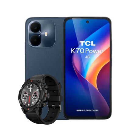 Combo TCL K70 Power 4+256GB Nebula Blue + Smartwatch Dekkin AMOLED