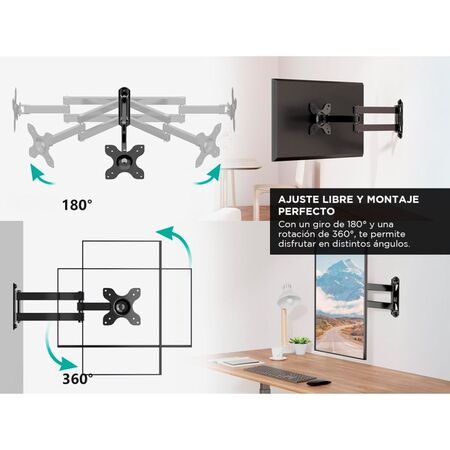 Soporte de Pared para TV Monitor Gadnic Extensible 14 a 43 Pulgadas