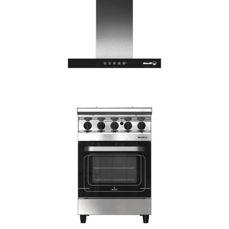 Cocina Morelli Forza 600 Puerta Visor 4 H + Campana Prego