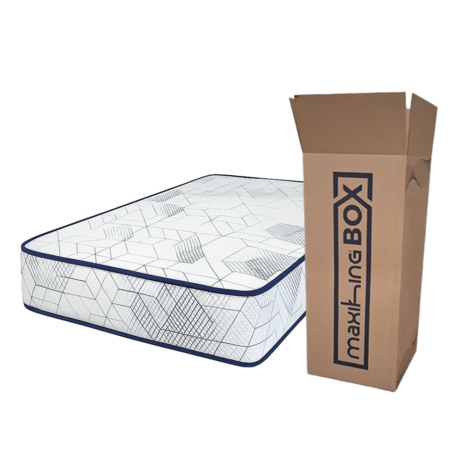 Colchon en Caja Maxiking Box 1 plaza y media 100x190x22cm Espuma de Alta Densidad