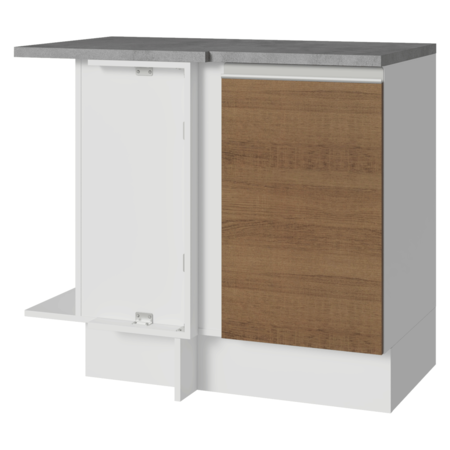 Bajo Mesada De Esquina Con Mesada Madesa Glamy 1 Puerta 02