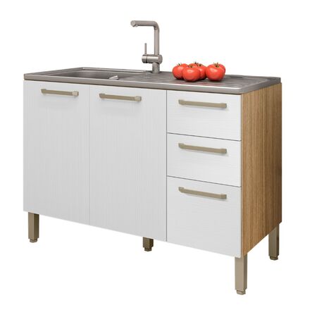 Bajo Mesada Cocina Cm Blanco Freijo Kit Parana Mueble