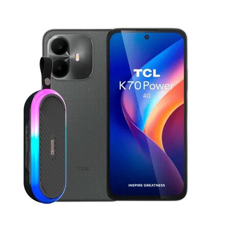 Combo TCL K70 Power 4+256GB Gris + Parlante Dekkin 16W
