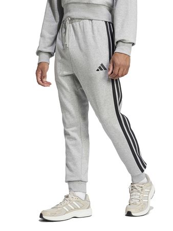 Pantalón Adidas Essentials 3 Stripes Hombre Moda Gris