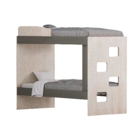 CUCHETA EMC CON ESCALERA LATERAL GRIS GRAFITO Y BÁLTICO (CUCHETA0GGBAL)