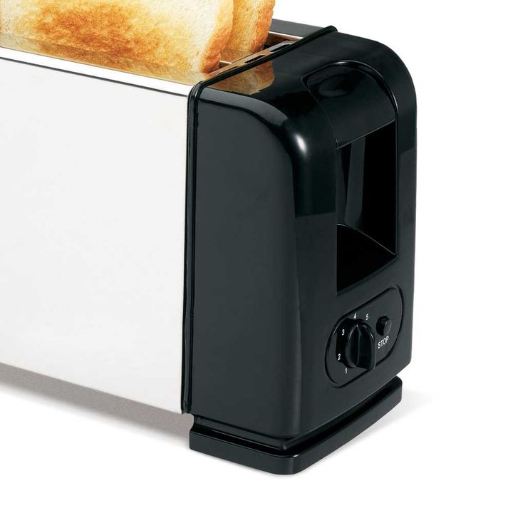 TOSTADORA 4 PANES ACERO INOXIDABLE KEN BROWN 1200W HJT-018S - Vista 2