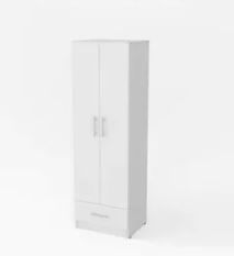 Placard Piro 2 Puertas 1 Cajon  Art Dpb058 Blanco 