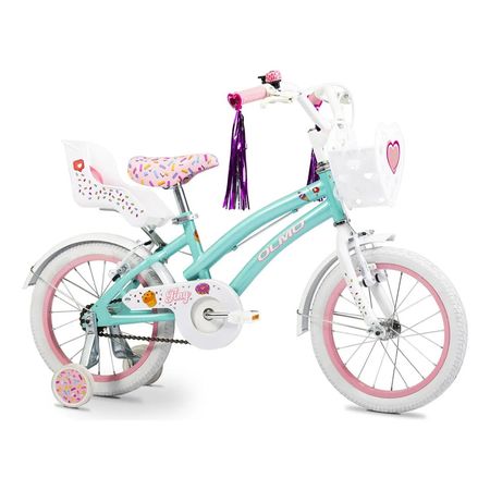 Bicicleta Infantil Olmo Tiny Rodado 16 Color Turquesa