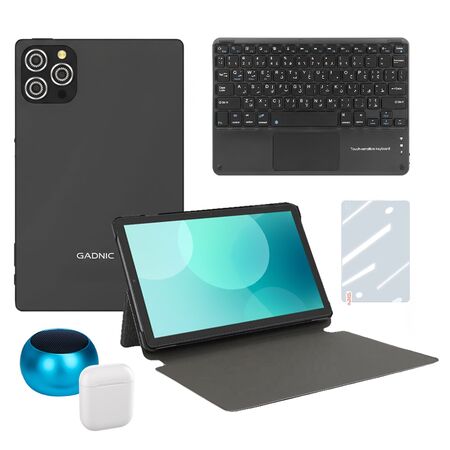 Tablet Gadnic 1036 Pulgadas 2K RAM 4GB Almacenamiento 64GB Android 10 Qualcomm Snapdragon 615 WiFi Bluetooth USB C Teclado Accesorios