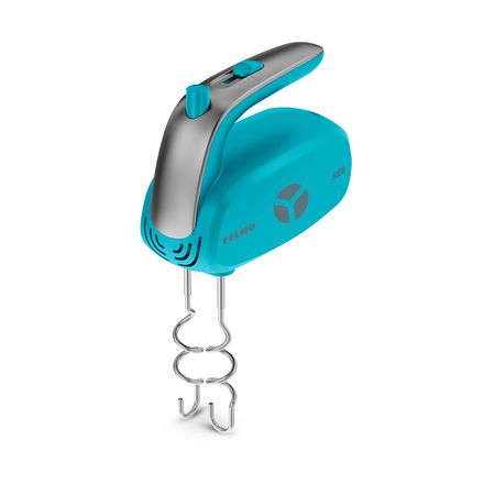 Batidora De Mano Marca Yelmo Modelo Bm-1608 Celeste Con Amasador Y Batidor
