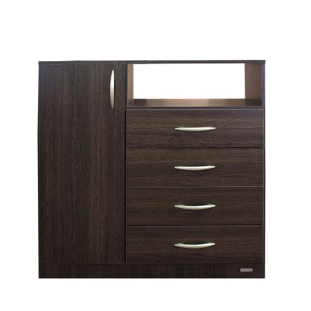 Chiffonier 1 Puerta 4 Cajones Platinum Tabaco