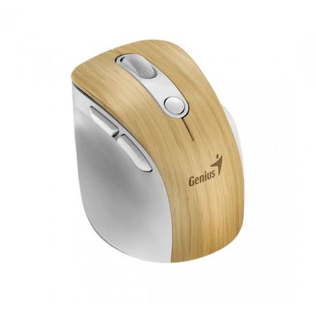 Mouse Inalámbrico Mini Genius Ergo 9000S Pro Recargable Pine Wood