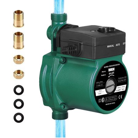 Bomba Presurizadora Bron By Gadnic Presión Automática Sensor De Flujo Agua Fría Y Caliente 
