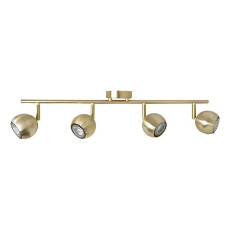 Lampara Colgante 4 Luces Gu10 Chapa 220V Oro Mate