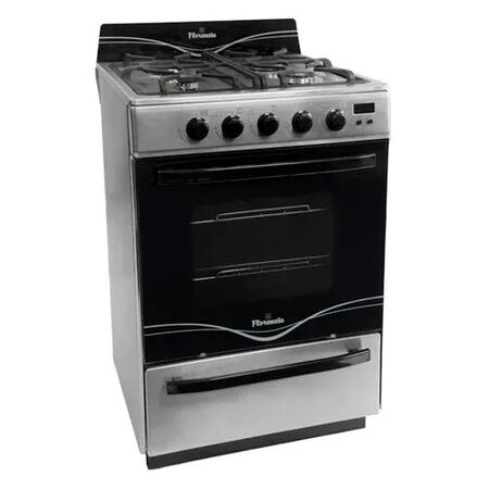 Cocina Inoxidable 56cm Luz Encendido Timer Reja de Fundicion Florencia