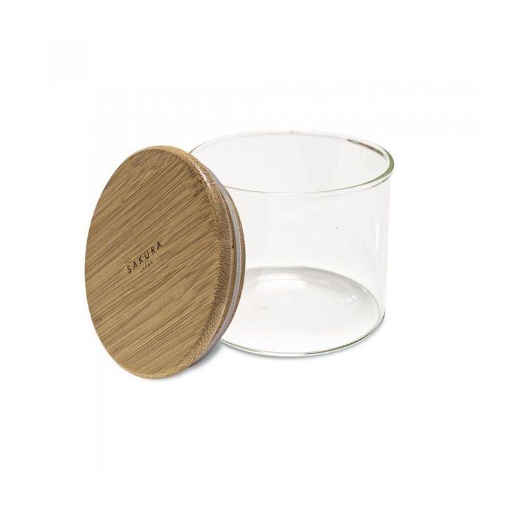Frasco Tubo Sakura 450 Ml Vidrio Y Bamboo - Vista 2
