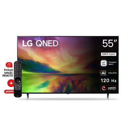 Smart TV LG QNED 55” 4K con ThinQ AI α7 55QNED80SRA