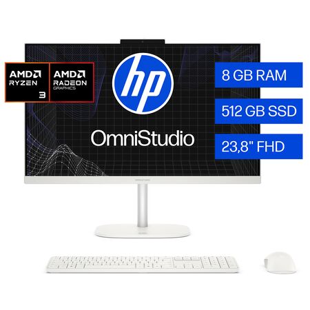 All In One Hp Omnistudio 24-cv0030la Ryzen 3 30 8gb 512gb Windows 11