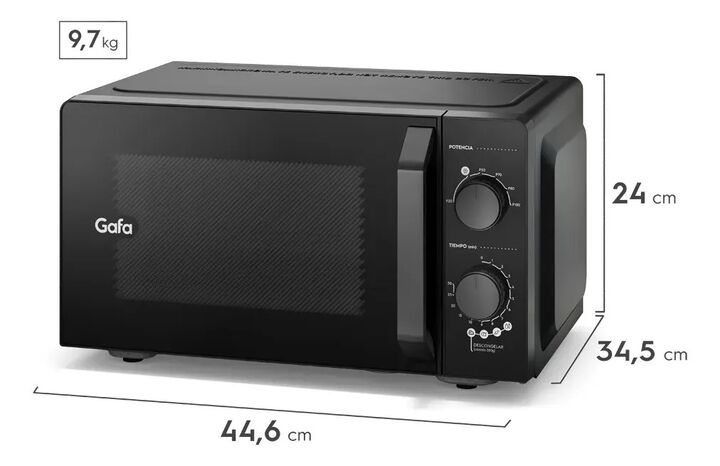 Microondas Gafa 20L Negro ammz20s5gzb 6 niveles de potencia - Vista 3