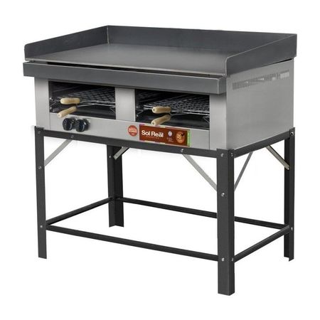 Plancha Lomitera Hamburguesera Sol Real 100x60 Con Carlitero