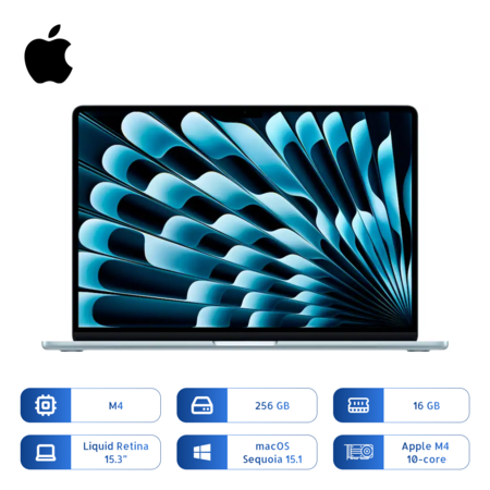 Apple Macbook Air 2025 M4 256gb Ssd 16gb 15.3 Pulg Sky Blue
