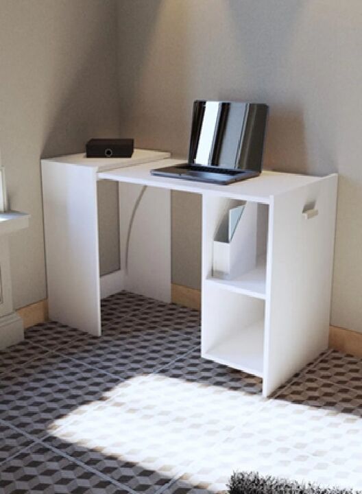 Escritorio Plegable Blanco Mesa Para Pc Notebook Fiplasto Es0006 - Vista 3