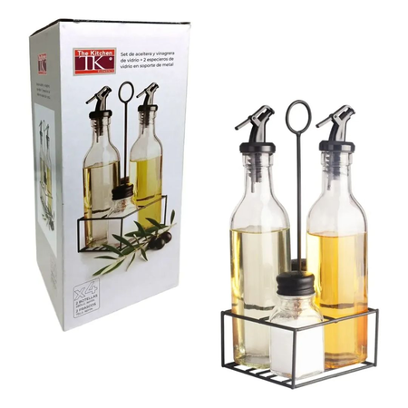 SET ACEITERA + VINAGRERA + 2 ESPECIEROS SOIFER 304517