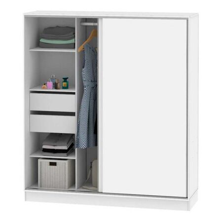 PLACARD 180 CM BLANCO DE 2 PUERTAS CORREDIZAS
