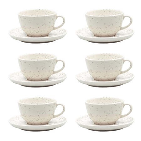 SET X6 TAZAS DE TE 200 CC C PLATO CHUVISCO OXFORD