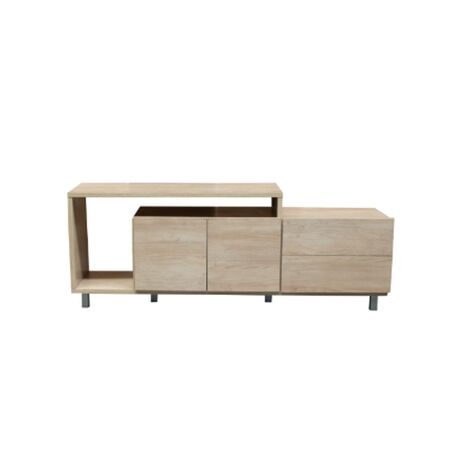 Rack Tv 2 Puertas 2 Cajones Platinum Savanna