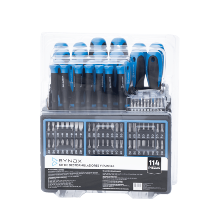 Kit de Destornilladores Bynox - 114 piezas DK-DESTPP-114