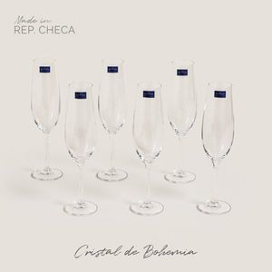Set X6 Copas de champagne de Cristal SARAH - Vista 2
