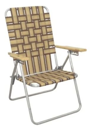 Reposera Sillon Plegable Descansar 5 Posiciones Aluminio 80001