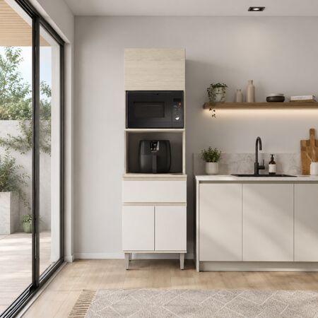 Mueble Porta Microondas Alacena De Cocina Polar|blanco Tables