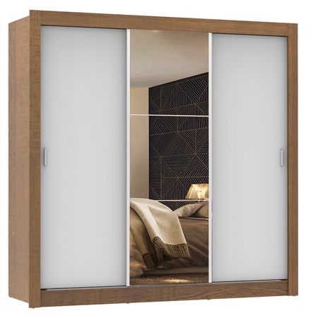 Placard Madesa Monaco Ropero Con 3 Puertas Corredizas 1 Espejo 170x205x51