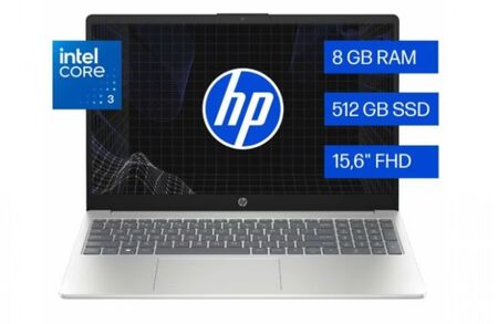 Notebook HP 15 Intel Core 3 15.6 FHD C3-100U 8G DDR5 512G W11H