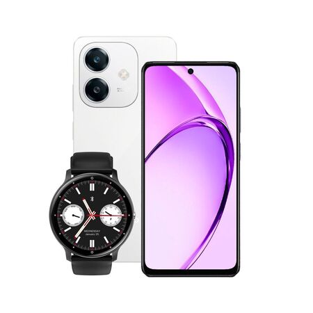 Combo Oppo A60 8+256GB White + Smartwatch Dekkin Circular BT