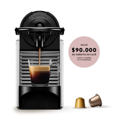 Cafetera Nespresso Pixie Silver Curva D62-AR-SI-NE