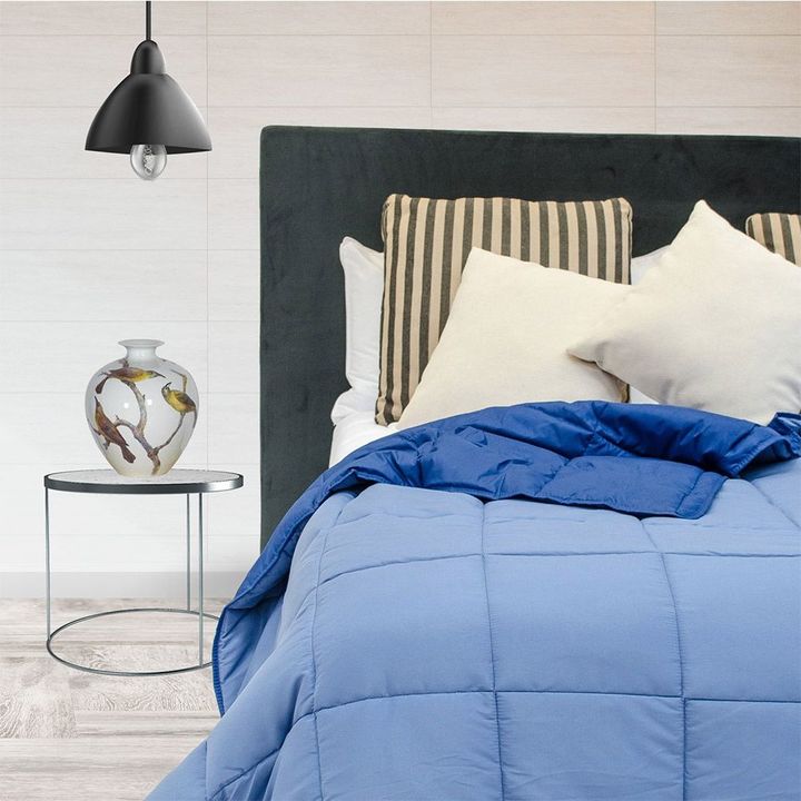Cobertor de Cama Azul/Celeste Piero 240 x 240 cm - Vista 3