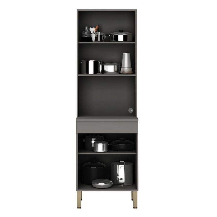 Mueble para microondas Organizador Line Puertas Gris - Vista 3