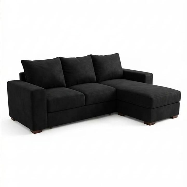 Sillon Milan tres cuerpos con camastro color negro - Vista 1
