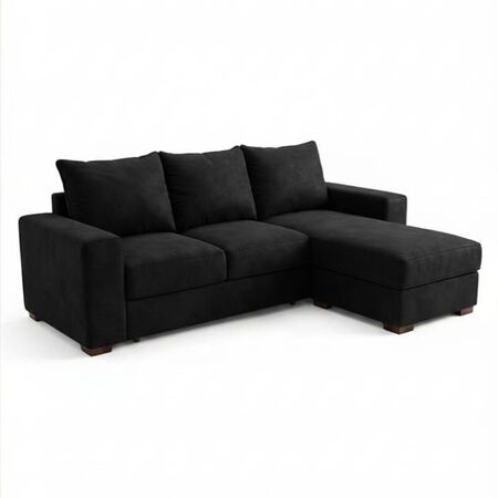 Sillon Milan tres cuerpos con camastro color negro