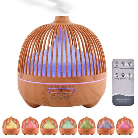 Humidificador Aromático Gadnic Aromaterapia Tipo Madera 500ml