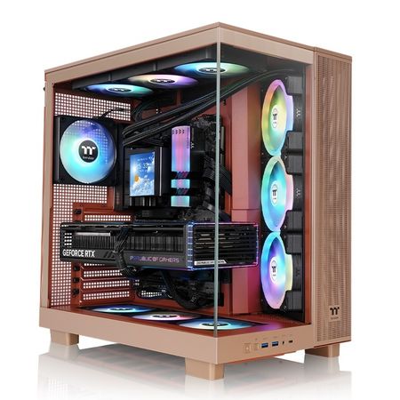 Gabinete TT View 380 XL  Mid-Tower TG x2 Fan ARGB x1 Reverse Fan x3 Gravel Sand
