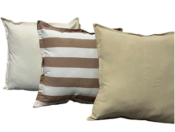 Combo 3 almohadones Tusor 40x40 Color Beige y natural - Vista 1