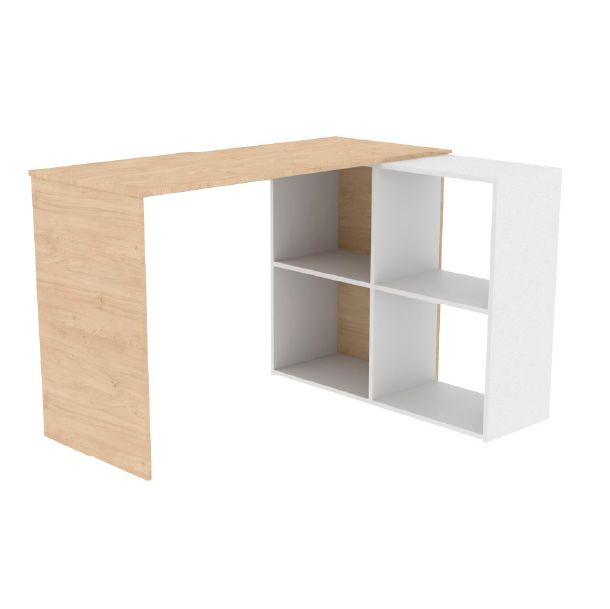 Escritorio Fiplasto ES0004 c/ Biblioteca 4 Cubos 120×92×76 cm - Vista 1