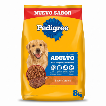 Pedigree Para Perro Adulto Sabor Cordero X 8 Kg