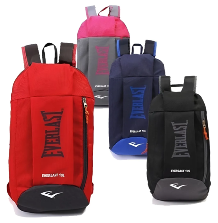 Mochila Running Bic Tracking Deportes Everlast Impermeable azul- roja- rosa
