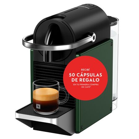 Cafetera Nespresso Pixie Dark Green C62-AR-GR-NE-IMPO