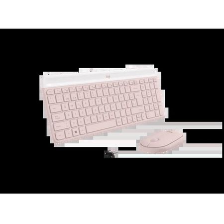 Combo Teclado y Mouse Logitech MK470 Inalámbrico Rosa